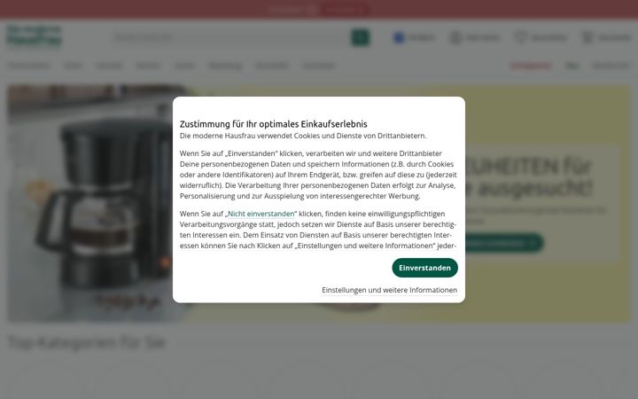 Screenshot of moderne-hausfrau.de