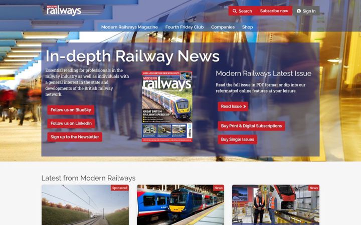Skærmbillede af modernrailways.com