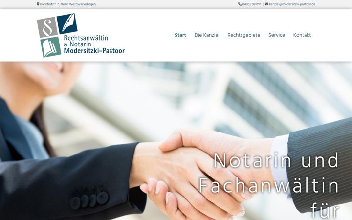 Screenshot of modersitzki-pastoor.de