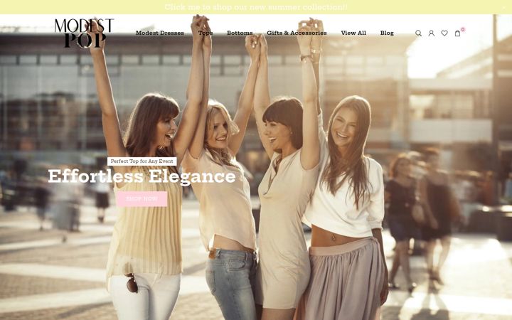 Screenshot of modestpop.com