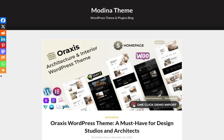 Skjermbilde av modinatheme.com