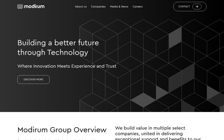 Screenshot von modirum.com