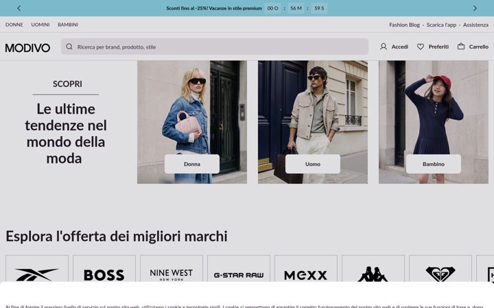 Screenshot of modivo.it