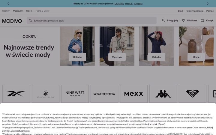 Screenshot di modivo.pl
