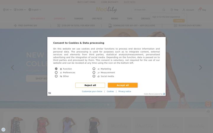 Екранна снимка на modlily.com