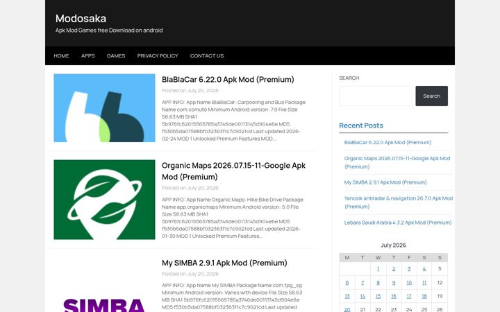 Screenshot of modosaka.com