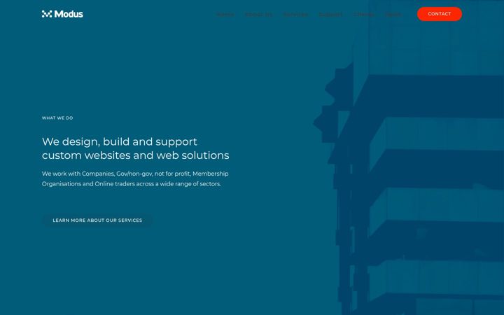 Screenshot van modus.ie