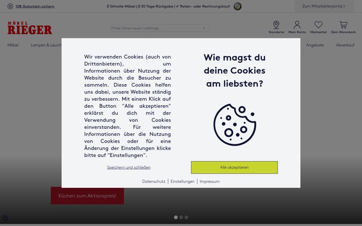 Screenshot of moebel-rieger.de