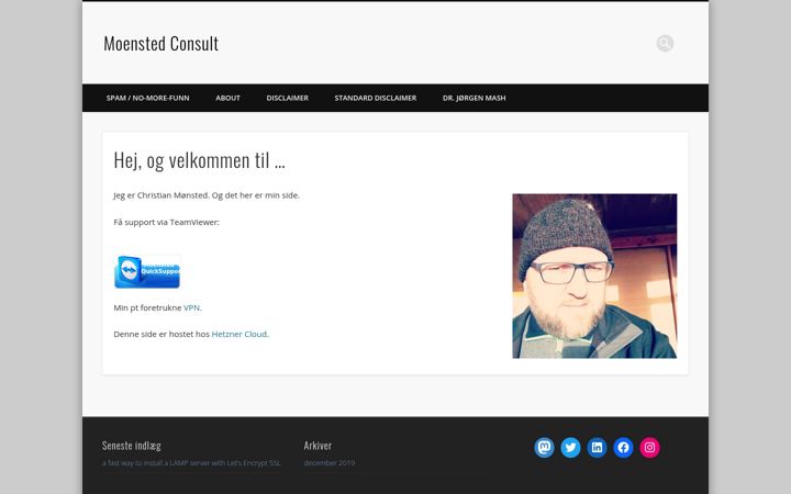 Screenshot of moensted.dk
