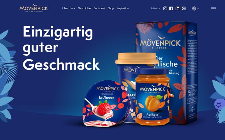 Screenshot of moevenpick-finefood.com