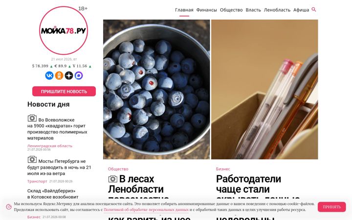 Screenshot of moika78.ru