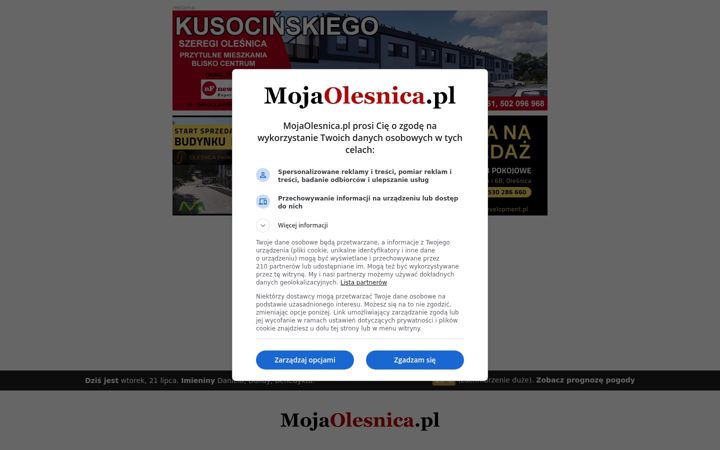 Screenshot ta' mojaolesnica.pl
