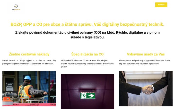 Screenshot του mojbezpecak.sk