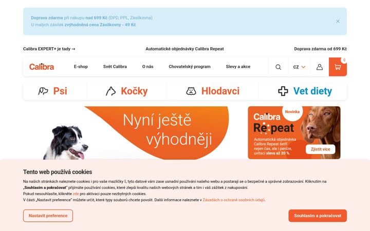 Skjámynd af mojecalibra.cz