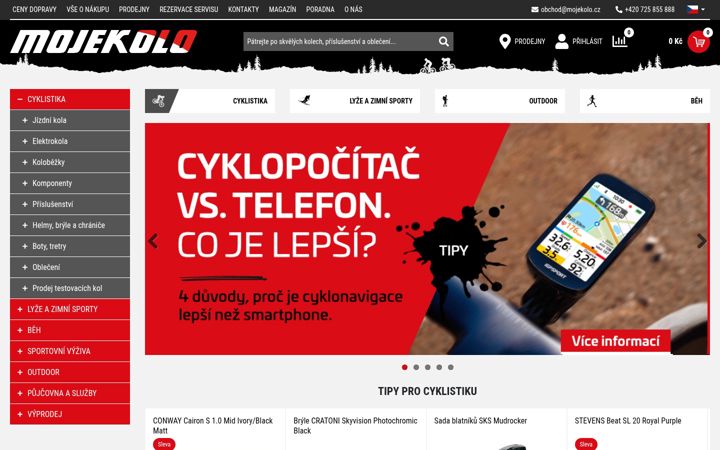 Screenshot of mojekolo.cz