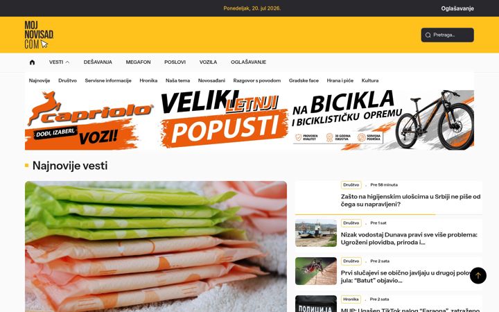 Screenshot of mojnovisad.com