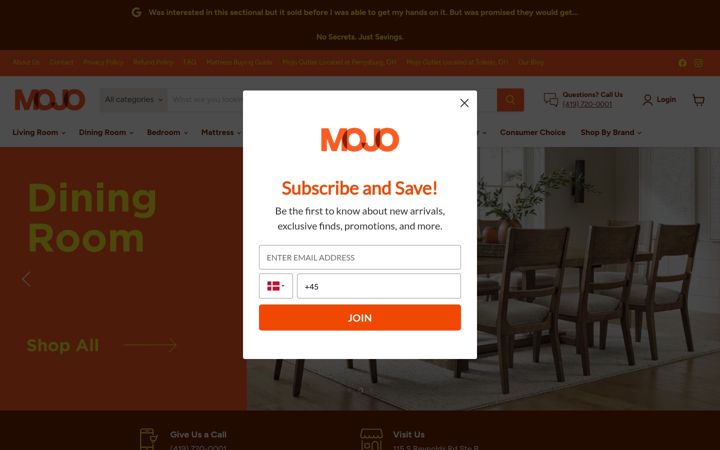 Screenshot of mojostores.com