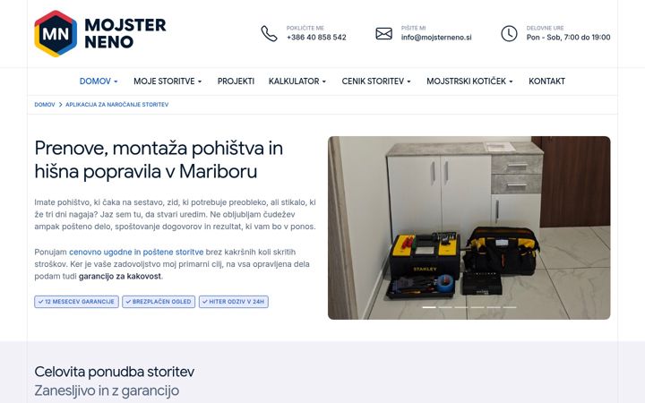 Screenshot di mojsterneno.si