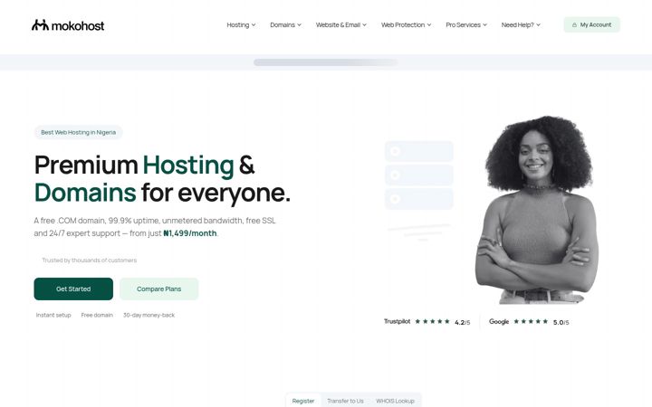 Screenshot of mokohost.com