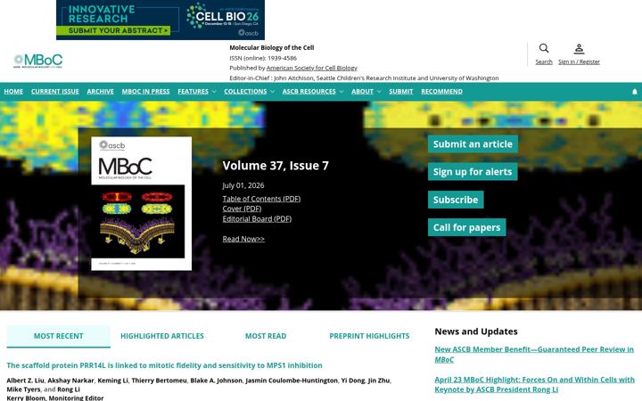 Screenshot of molbiolcell.org
