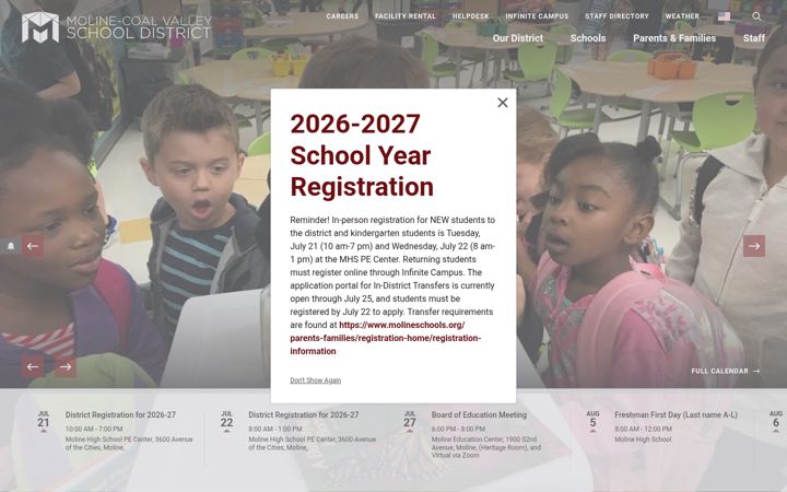 Screenshot of molineschools.org
