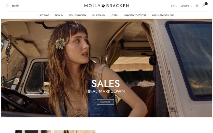 Screenshot of mollybracken.com