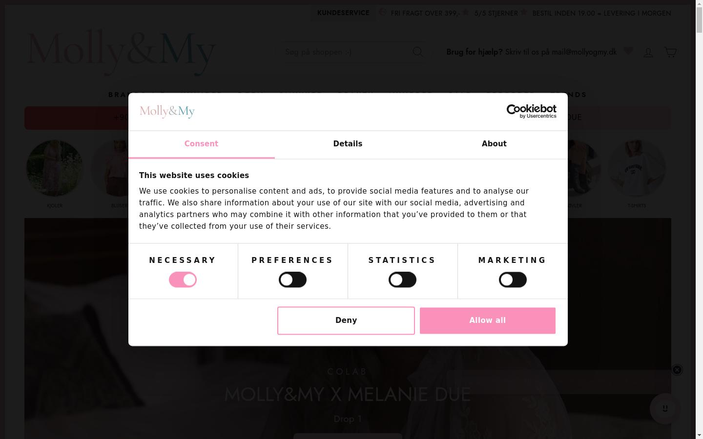 Screenshot of mollyogmy.dk