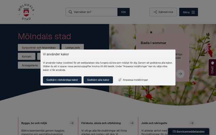 Screenshot of molndal.se