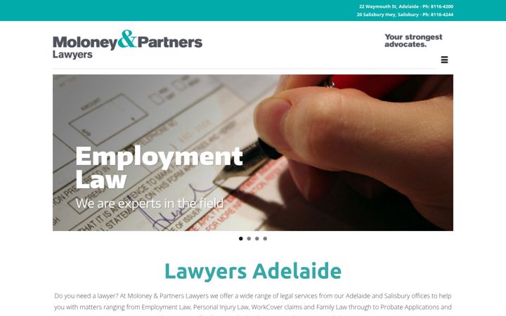 Screenshot of moloneyandpartners.com.au