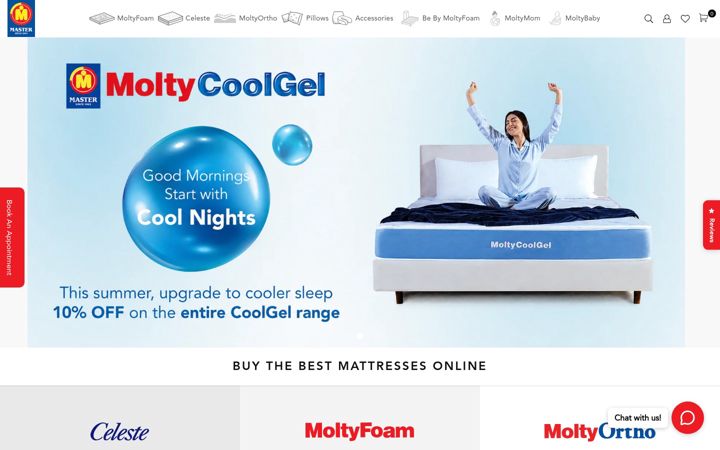 Screenshot of moltyfoam.com.pk