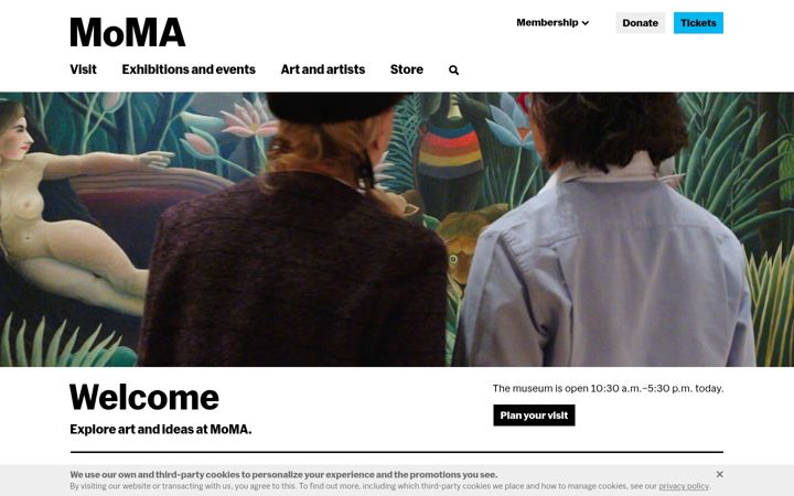 Screenshot von moma.org