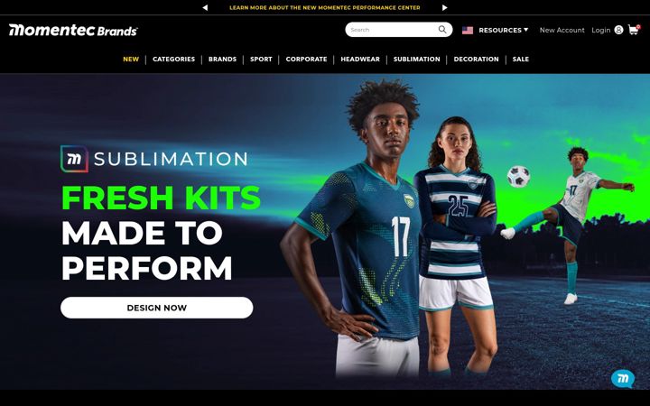 Screenshot of momentecbrands.com