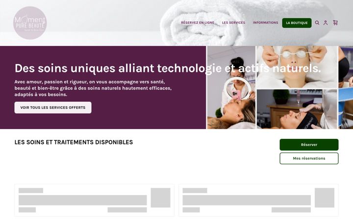 Screenshot of momentpurebeaute.com