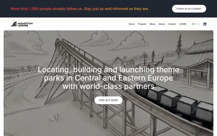 Screenshot of momentumleisure.com