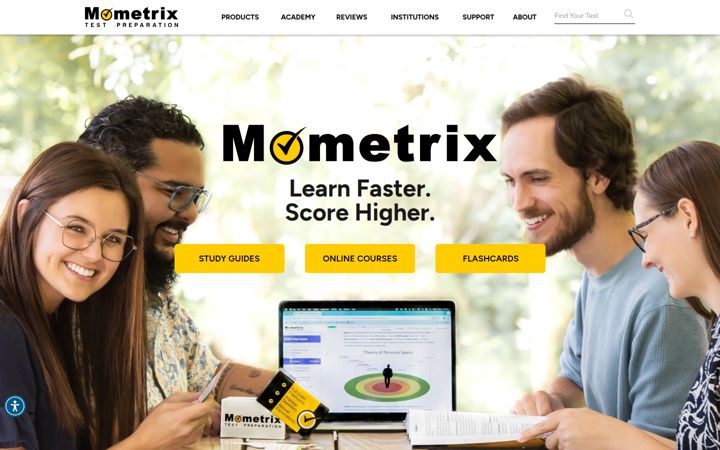 Screenshot of mometrix.com