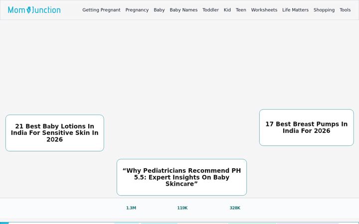 Screenshot ta' momjunction.com