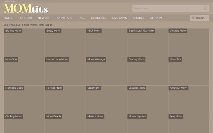 Screenshot of momtits.com