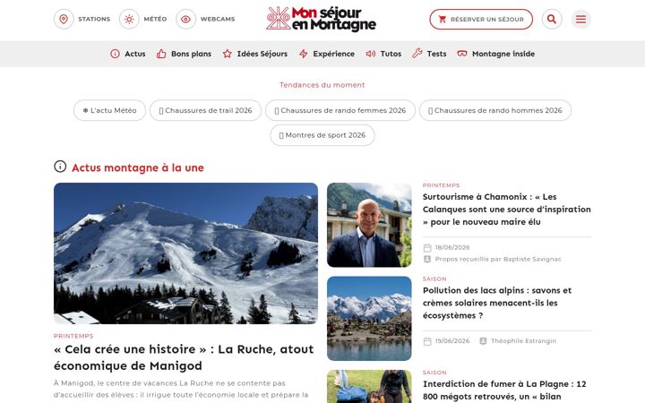Screenshot of mon-sejour-en-montagne.com