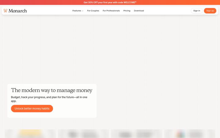 Screenshot of monarchmoney.com