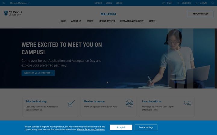 Screenshot of monash.edu.my