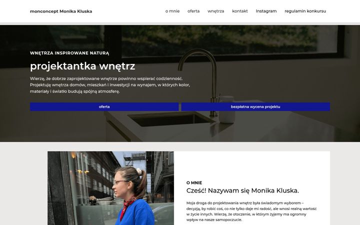 Screenshot stránky monconcept-kluska.pl