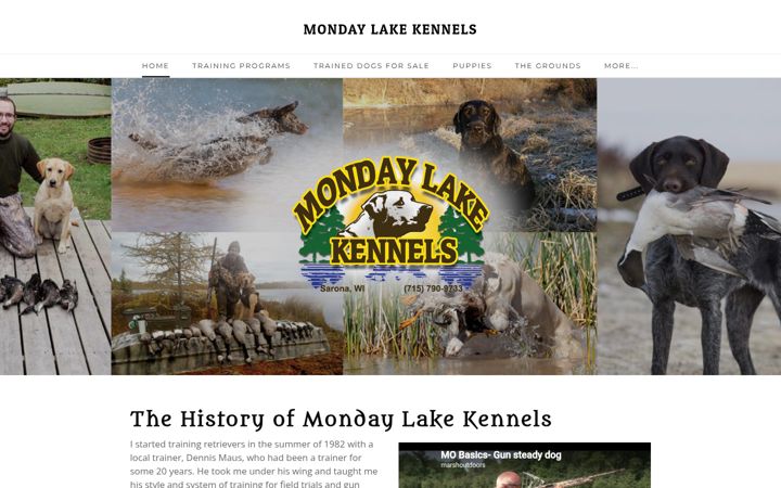 Screenshot του mondaylakekennels.com