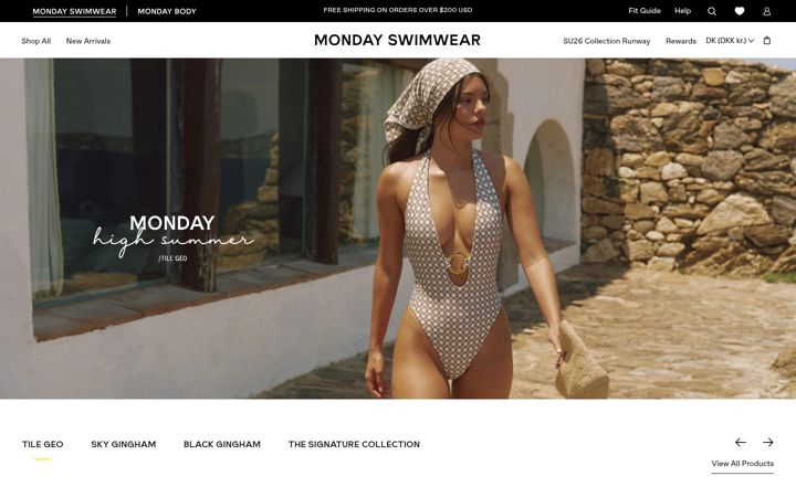 Zrzut ekranu mondayswimwear.com