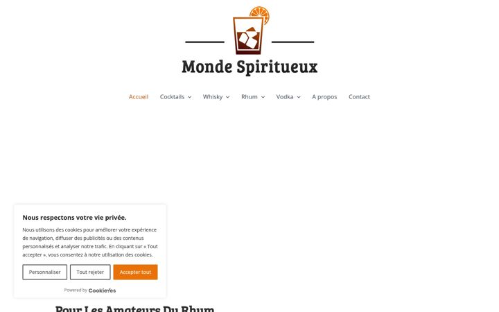 Posnetek zaslona mondespiritueux.com