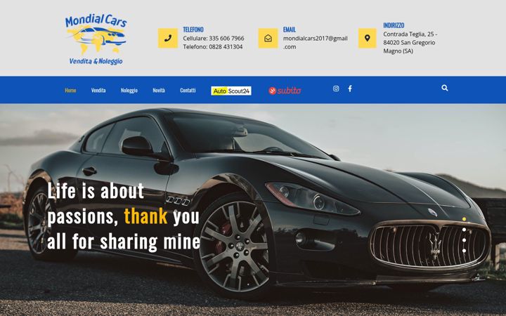 Screenshot του mondialcars-srl.it