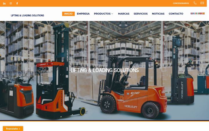 Zrzut ekranu mondialforklift.es
