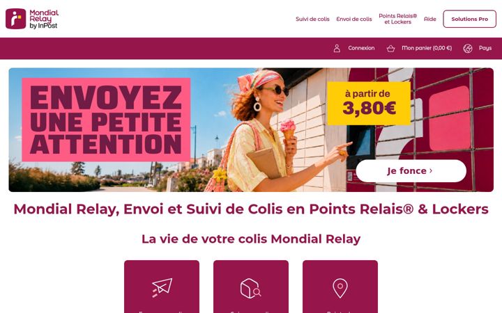 Screenshot of mondialrelay.be