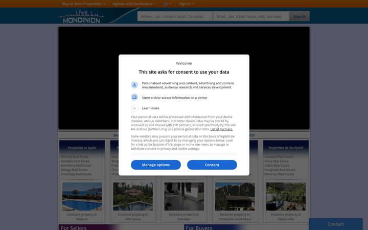 Screenshot of mondinion.com