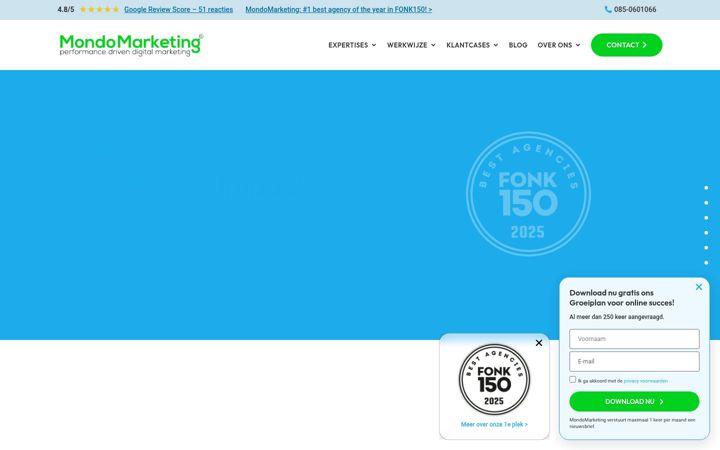 Screenshot of mondomarketing.nl