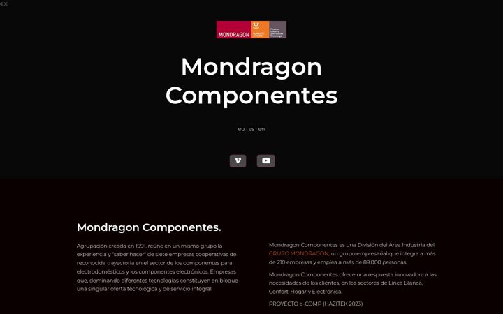 Képernyőkép: mondragoncomponentes.com